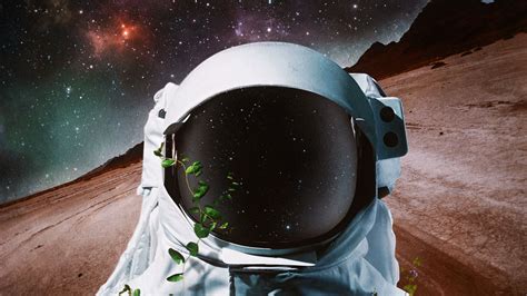 Download Wallpaper 2048x1152 Cosmonaut Space Suit Art Space