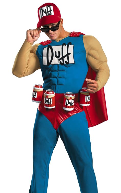 Adult Mens Funny Simpsons Duffman Halloween Costume Ebay