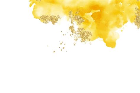 Premium Vector Yellow And Gold Splash Watercolor Background