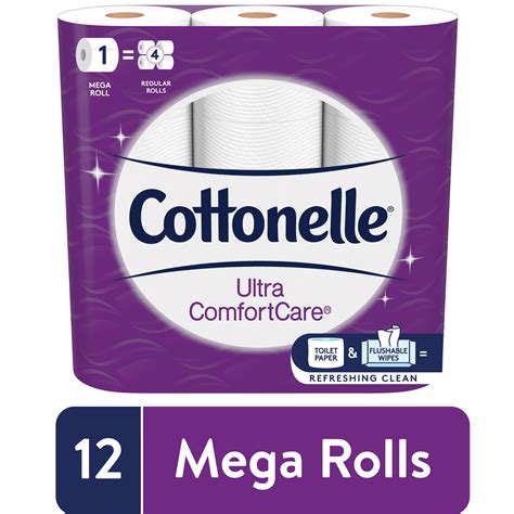 Cottonelle Ultra Comfortcare Toilet Paper 12 Mega Rolls