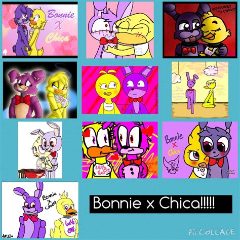 Bonnie X Chica Collage Created By Bonniethebunny Chico Fnaf Memes