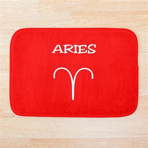 Aries Zodiac Sign Bath Mat By Jevlavigne Aries Zodiac Zodiac Signs Aries
