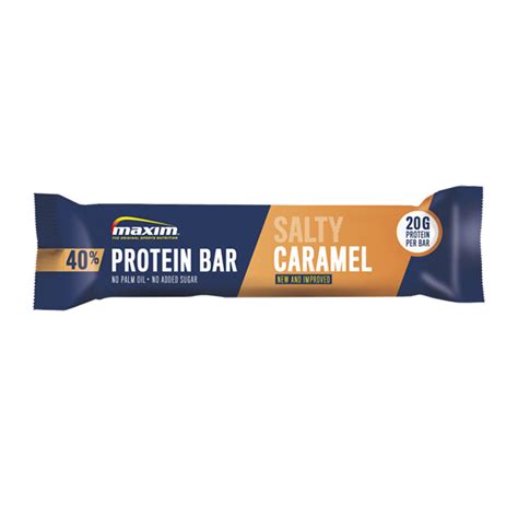 Maxim 40 Protein Bar Salty Caramel 50g Maxim Sportvoeding