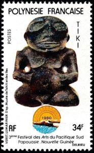 Stamp Tiki French Polynesia South Pacific Arts Festival Yt Pf Mi