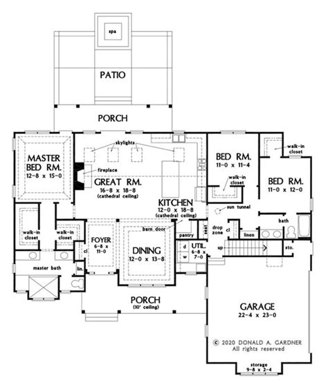 Single Story Floor Plans With Open Plan View