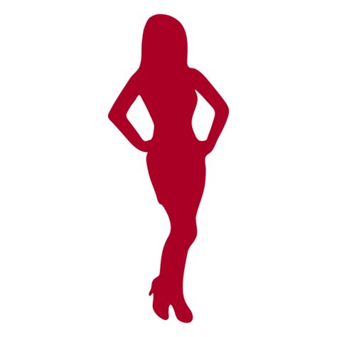 Silhouette Girl Red Woman Transparent Png And Svg Vector File