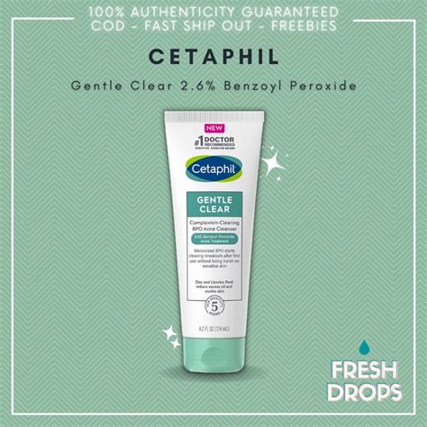 Cetaphil Gentle Clear Complexion Clearing 2 6 Benzoyl Peroxide Cleanser Shopee Philippines