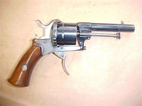Belgian Pin Fire Revolver Civil War Era 6 Shot 7mm Caliber Antique