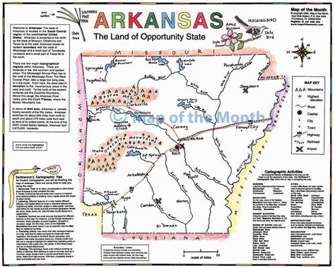 Arkansas Map Maps For The Classroom