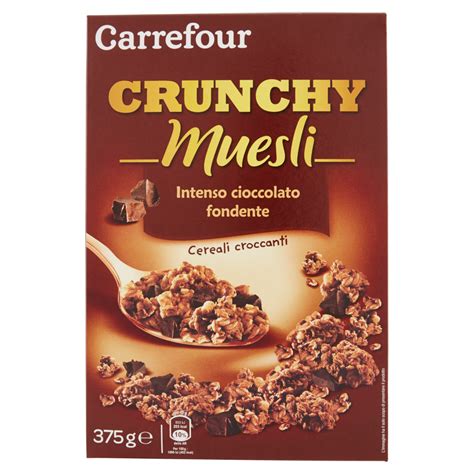 Carrefour Crunchy Muesli Intenso Cioccolato Fondente 375 G Carrefour