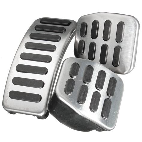 3pcsset Universal Stainless Steel Mt Pedal Pads For Vw Polo For Jetta