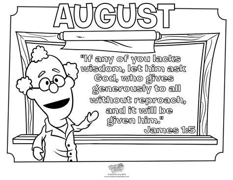 August Coloring Page James 15 Whats In The Bible