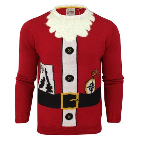 mens xmas christmas jumper novelty threadbare 3d santa elf crew neck sweater ebay