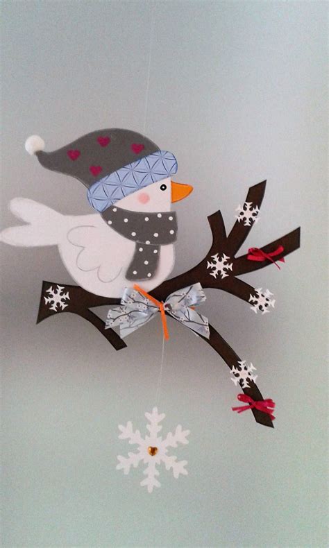 Sie können den rand des kreises ruhig überlappen. Fensterbild - Vogel auf dem Zweig Winter - Weihnachten ...