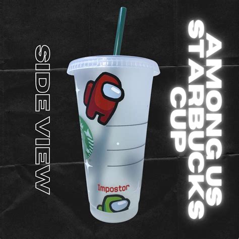 Among Us Cup Starbucks Cold Cup Among Us Game Cup Coupe Etsy