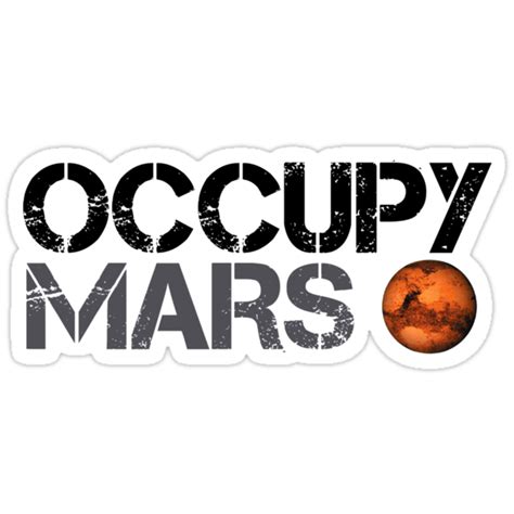 Browse and download hd spacex logo png images with transparent background for free. "Occupy Mars - Space Planet - SpaceX" Stickers by Peter Vance | Redbubble