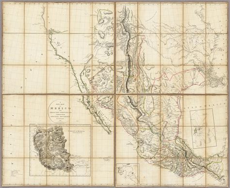 Mapas De Ayer Y De Hoy 1810 México México Y Provincias Adyacentes