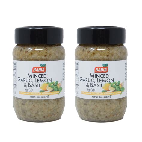 Badia Minced Garlic Lemon And Basil 8 Oz 2 Pack