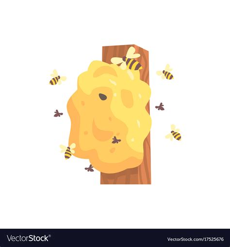 Beehive Hornets Or Wasp Nest Cartoon Royalty Free Vector