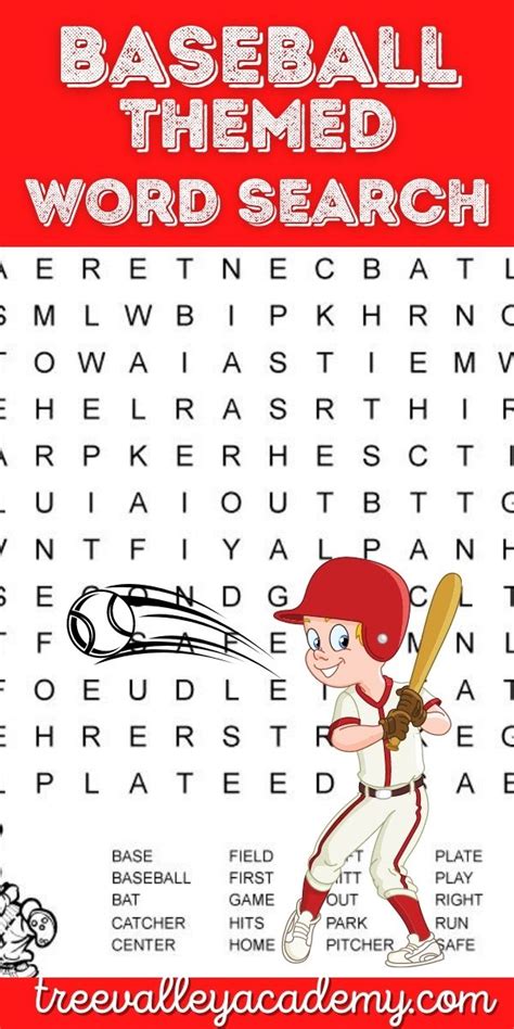 Printable Baseball Word Search