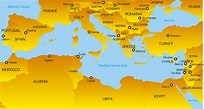 Color Mediterranean Map