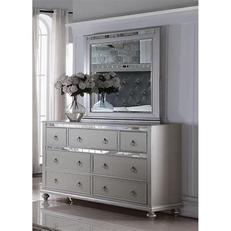 Quick view compare add to cart. Nevaeh Silver Dresser Mirror Combo