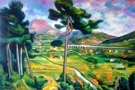 Landscape With Viaduct Montagne Sainte Victoire Paul Cezanne