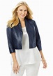 Jessica London - Jessica London Women's Plus Size Leather Shrug Jacket ...