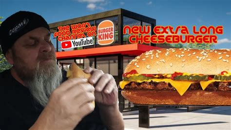 burger king extra long cheeseburger review youtube