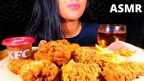 ASMR BRITISH KFC FRIED CHICKEN HOT WINGS TENDERS CRUNCHY EATING