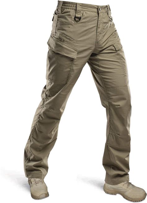 Hard Land Mens Water Resistant Tactical Trousers Ripstop Lightweight