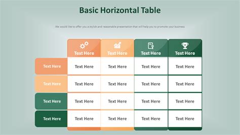 Basic Horizontal Table Diagram