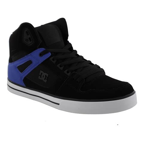 Dc Shoes Pure High Top Wc Bbl Black Blue Bigfootshoes