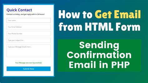 How To Get Email From Html Form Using Php Html Form To Direct Mail
