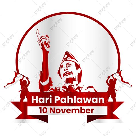 Bung Tomo Ilustração De Silhueta Adesivo Hari Pahlawan Indonésia Png