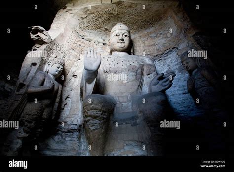 Yungang Shiku Buddhist Caves Complex 16km West Of Datong Were Statues