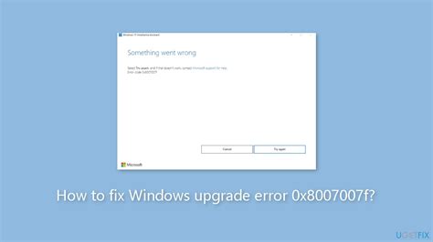 How To Fix Windows Upgrade Error X F