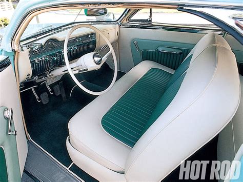 Beautiful Classic Tuck And Roll Interior In Two Tone Winter Green And