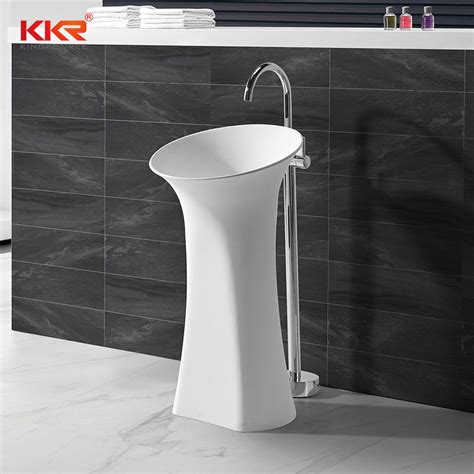 Best Solid Surface Modern Bathroom Freestanding Wash Basin Kkr