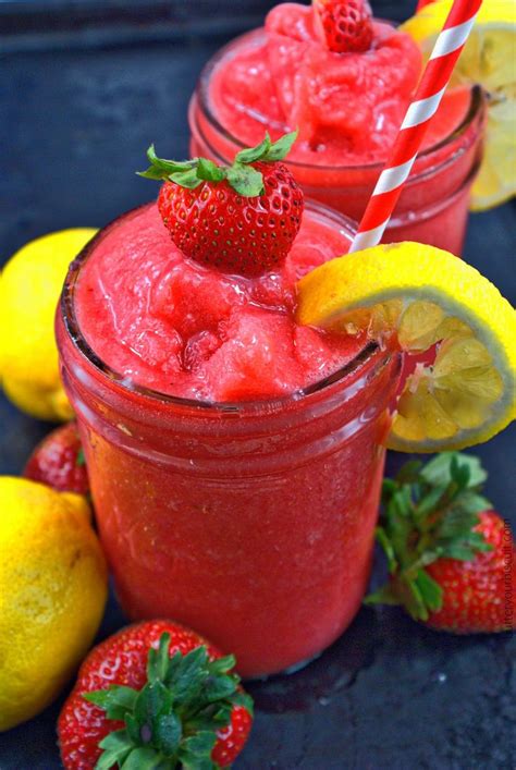 Strawberry Lemonade Vodka Slush Recipe Strawberry Lemonade Alcohol