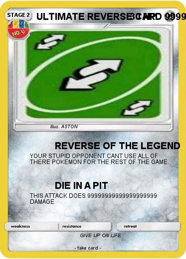 I hope he comes back full force. Pokémon ULTIMATE REVERSE CARD 1 1 - REVERSE OF THE LEGEND - My Pokemon Card