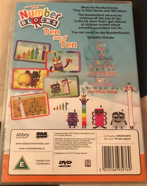 Number Blocks Dvd Ten Out Of Ten Oop Rare Volume 2 Childrens