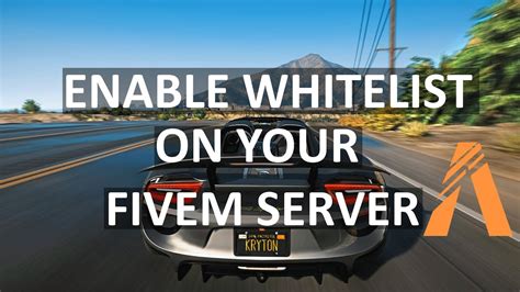 How To Enable Whitelist On Your Fivem Server 2023 Gta 5 Mods Rp