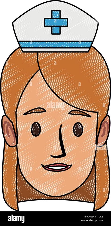 Nurse Face Cartoon Scribble Stock Vector Image And Art Alamy