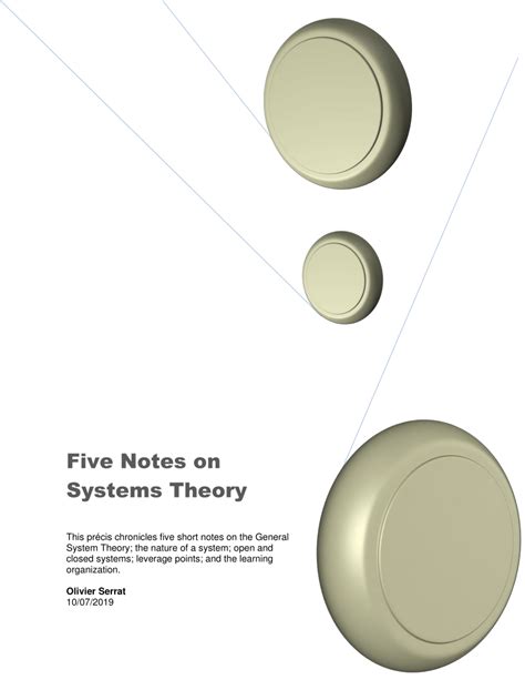 Pdf Five Notes On Systems Theory