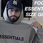 Fear Of God Essential Size Chart