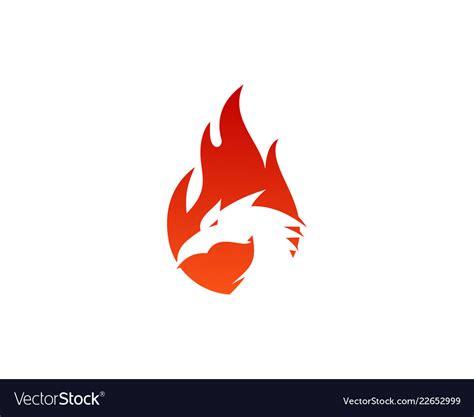 Dragon Fire Logo Icon Design Royalty Free Vector Image
