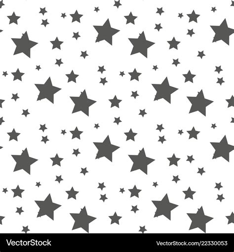 Star Seamless Pattern Cute Kids Seamless Vector Image