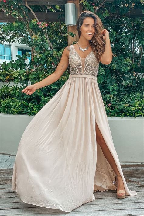 Champagne Sequin Maxi Dress With Mesh Back In 2020 Sequin Maxi Maxi