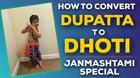 How To Wear Dhoti With Duppata Lil Krishna Dress Up Krishna Style